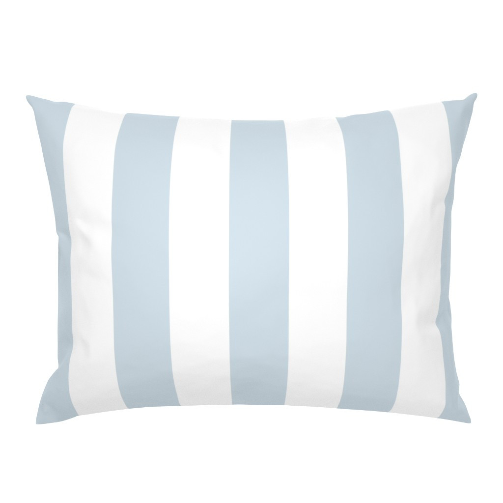 soft blue and white Cabana Stripe Pillow Sham | Spoonflower | Spoonflower