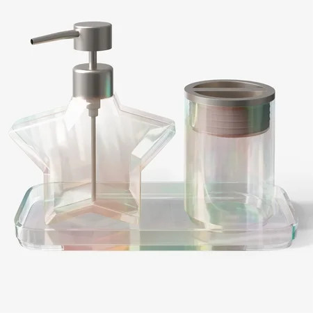 Mainstays Kids Bath Accessory Set, 3 Pieces, Iridescent Star | Walmart (US)