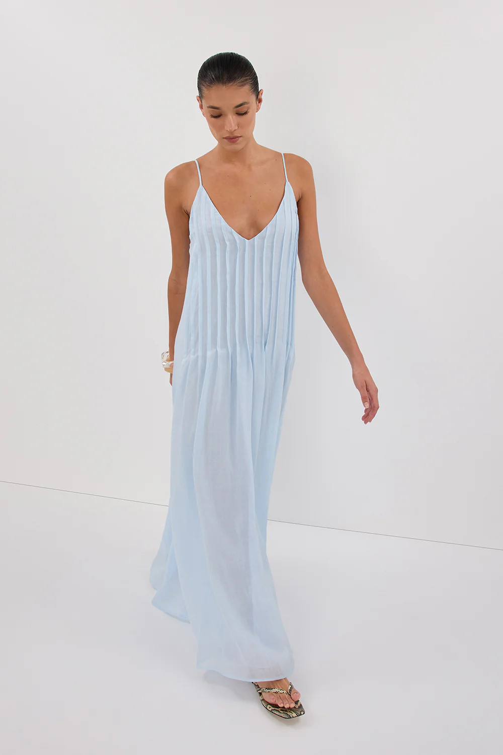 TAHLIA CORNFLOWER RAMIE MIDI DRESS - PRE ORDER | DISSH