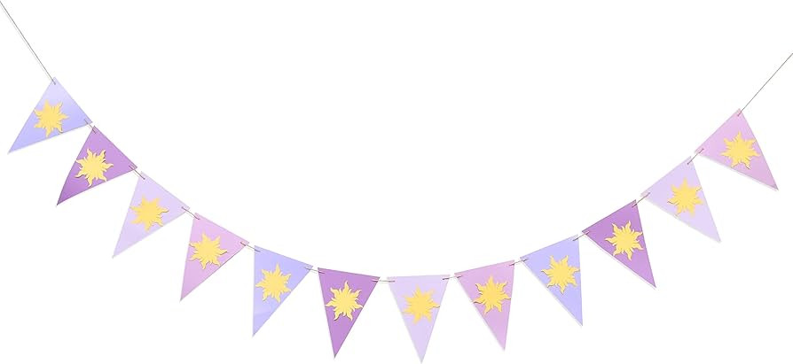 WAWOO Highchair Banner - Purple Sun Flag Banner, Hanging Bunting Banner, Birthday Party Decoratio... | Amazon (US)