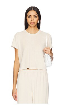 perfectwhitetee Clara Crew Neck Tee in Sugar from Revolve.com | Revolve Clothing (Global)