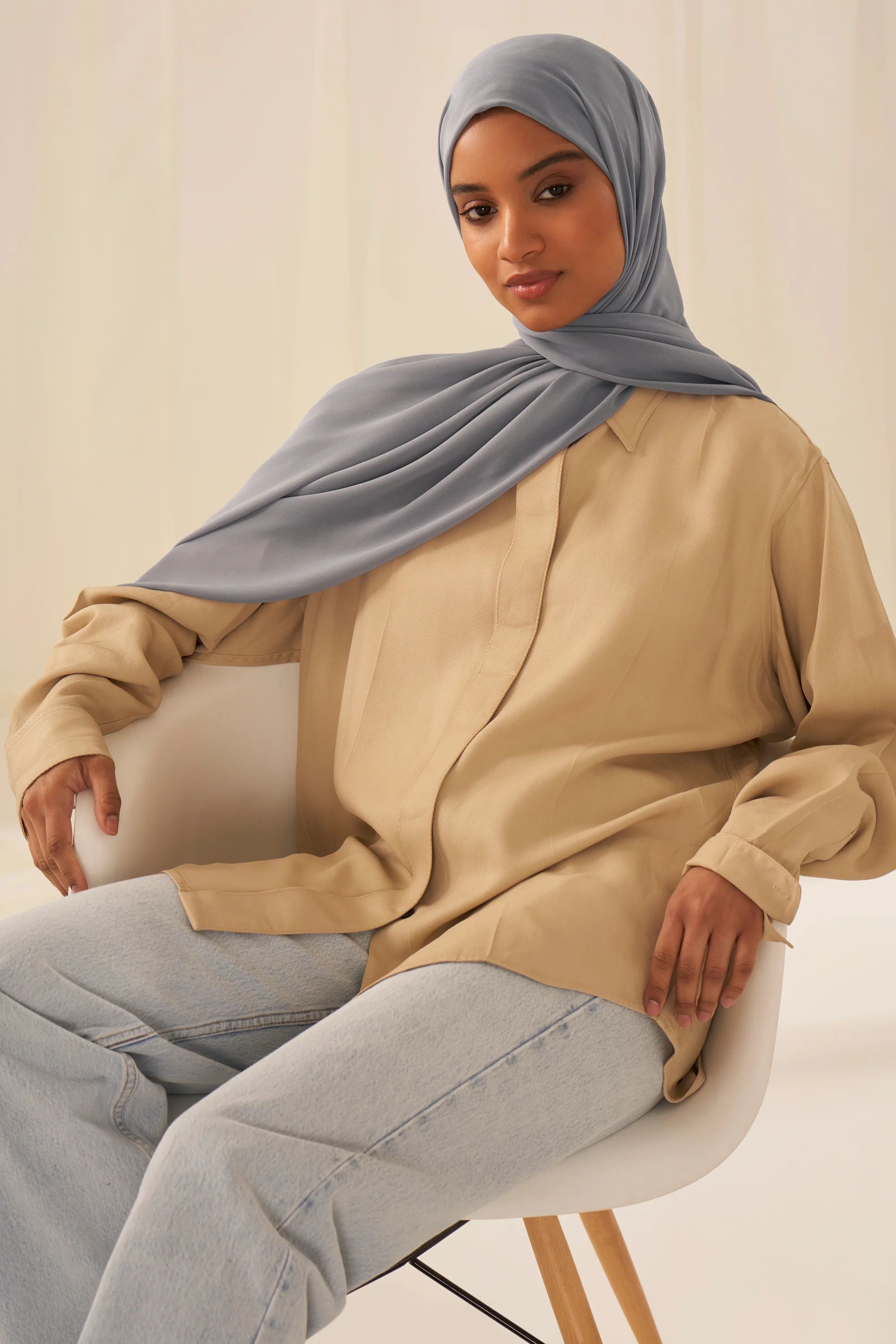 Grey Chiffon Hijab | Haute Hijab