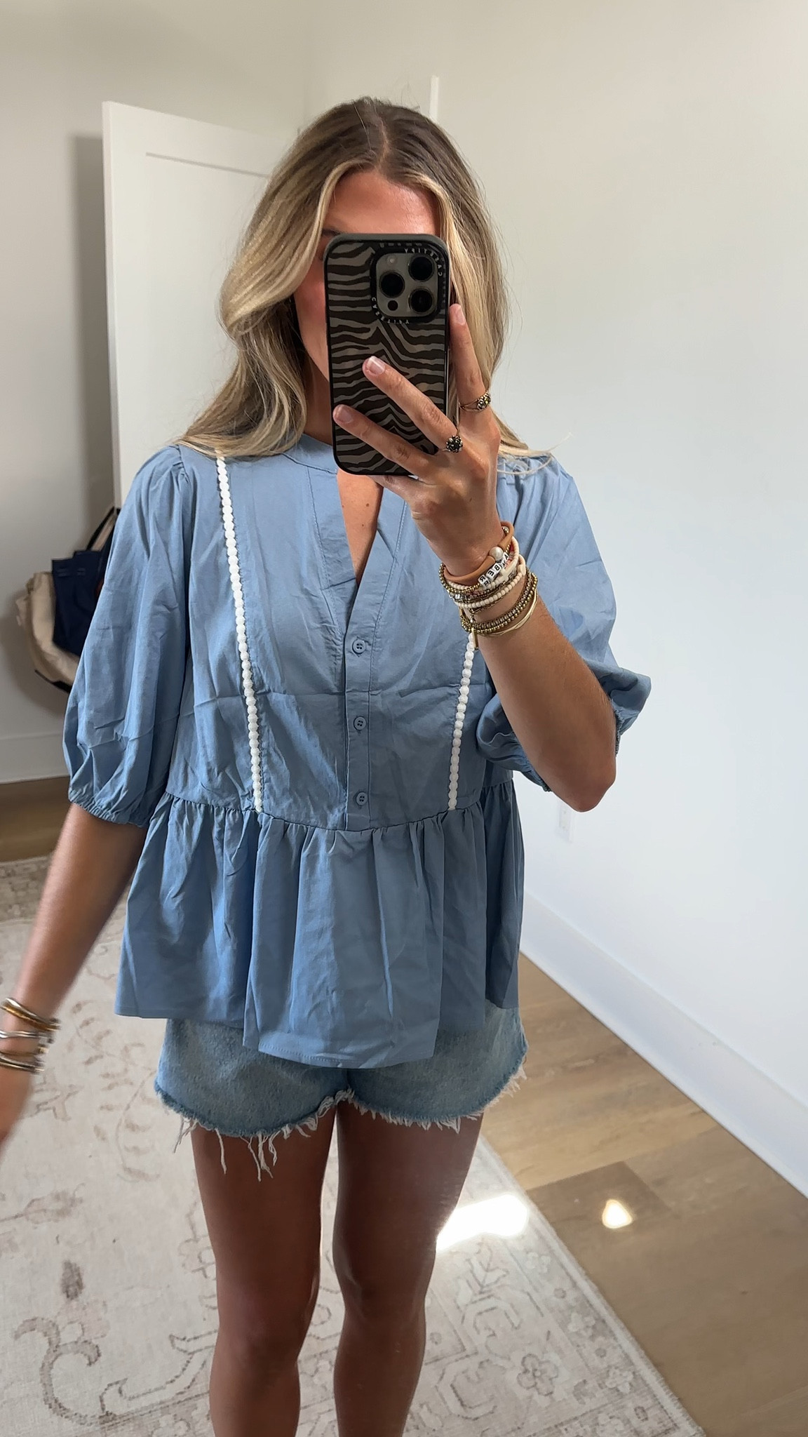 Amazon size small Watashi Womens V Neck Puff Sleeve Peplum Babydoll Loose Blouse Summer Top
Scalloped Lace Trim Button Placket Lantern Short Sleeve Henley Shirt

#LTKootd #LTKWorkwear #LTKSaleAlert