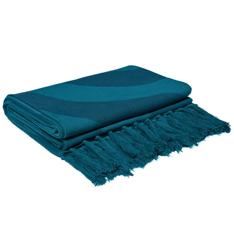 Temi Coker for Walmart Jacquard Throw, 50" x 70", Blue | Walmart (US)