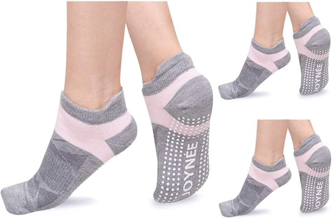 JOYNÉE Non-Slip Yoga Socks for Women with Grips,Ideal for Pilates,Barre,Dance,Hospital,Fitness 3... | Amazon (US)