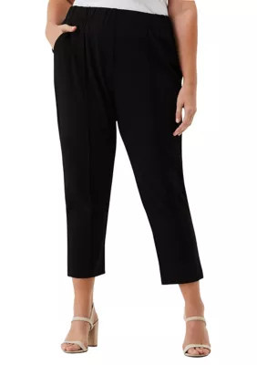 Rafaella Women's Plus Size Easy Pull On Pants, Black, 18W | Belk
