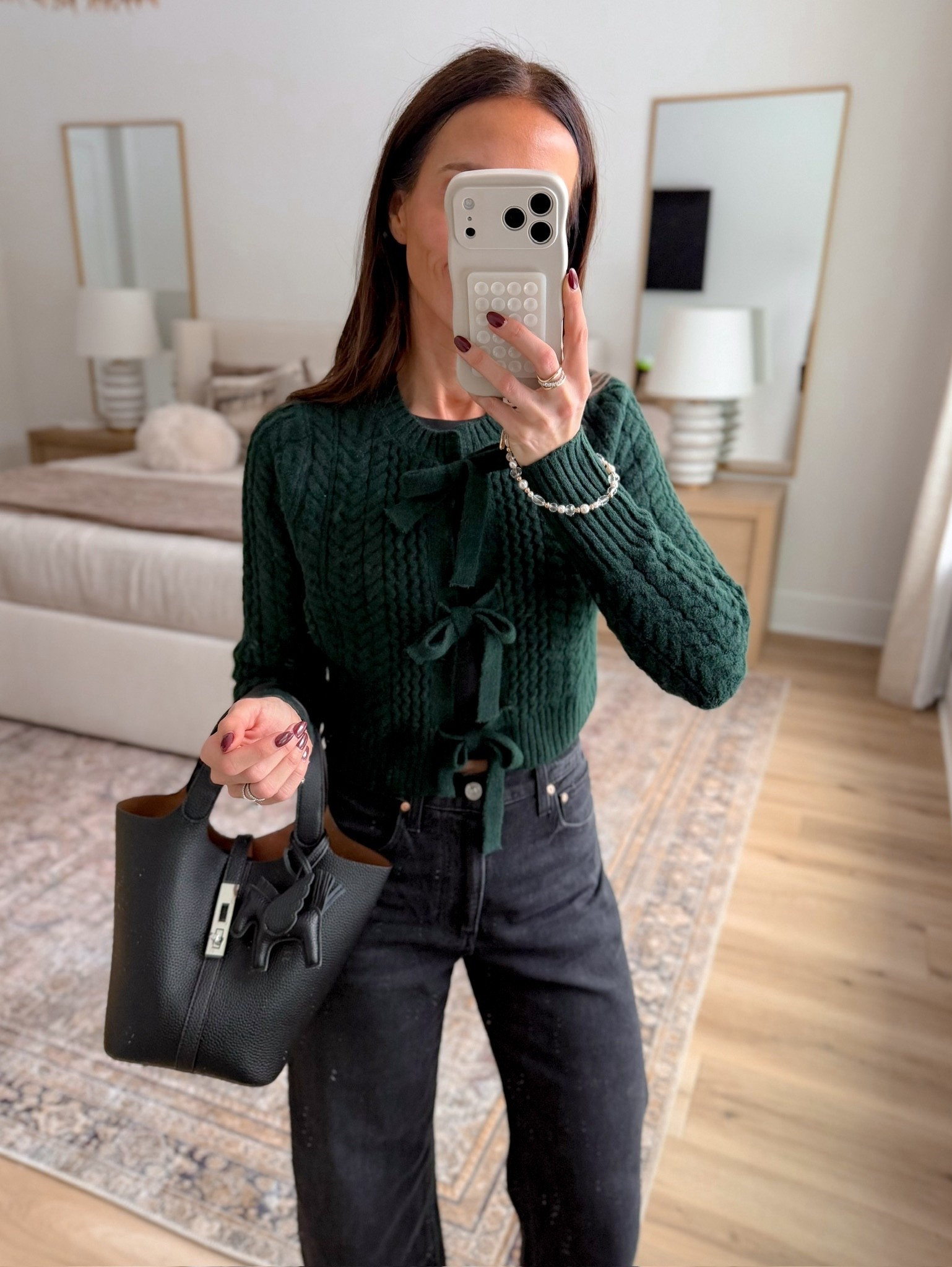 Cute little holiday look that can be worn through the season, bow sweater, Amazon purse, Amazon handbag, annabrstyle 

#LTKSeasonal #LTKOver40 #LTKootd