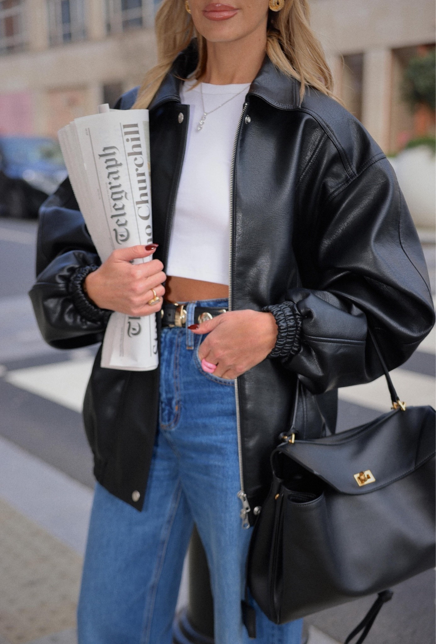 Leather jacket Frankie shop L Cuppini Zara Saint Laurent

#LTKFashionMonth #LTKautumn #LTKeurope