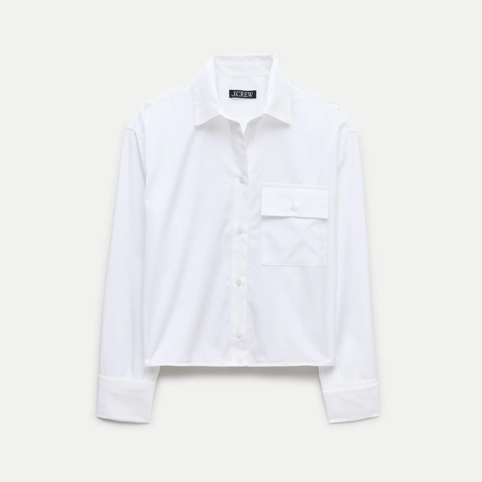 Esme cropped button-up shirt in Greenwich poplin | J. Crew US