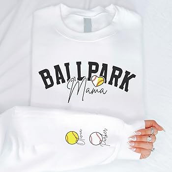 Custom Mom Sweatshirt with Name on Sleeve - Personalized Game Day Gift for Volleyball, Baseball, ... | Amazon (US)