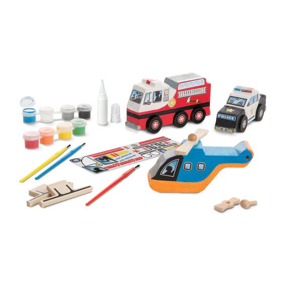 Created by Me! Rescue Vehicles Wooden Craft Kit | Haute Totz