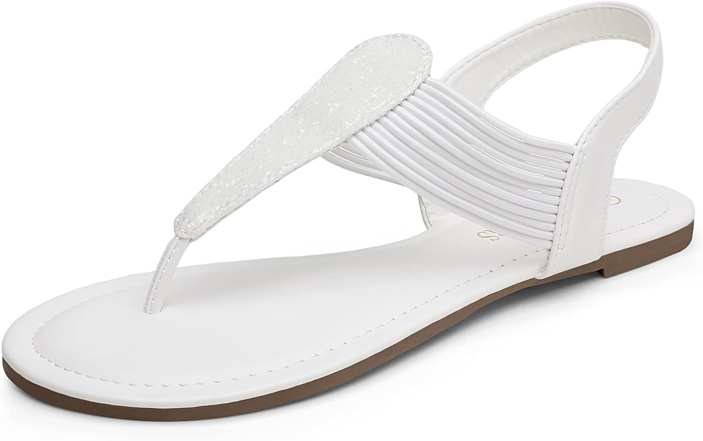 DREAM PAIRS Women's Elastic Strappy String Thong Ankle Strap Summer Gladiator Sandals | Amazon (US)