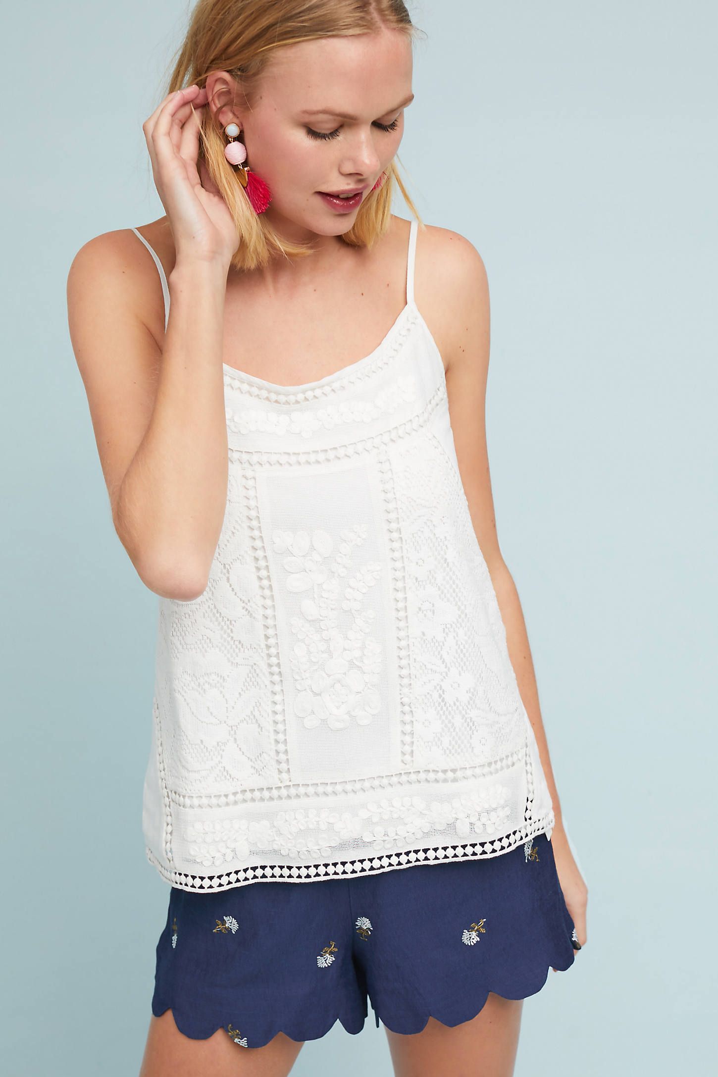 Laney Embroidered Cami | Anthropologie (US)