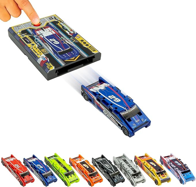 FLAT 2 FAST Original Stunt Card Racer – Flat Car Racer and Pocket Size Racecar Launcher with Bu... | Amazon (US)