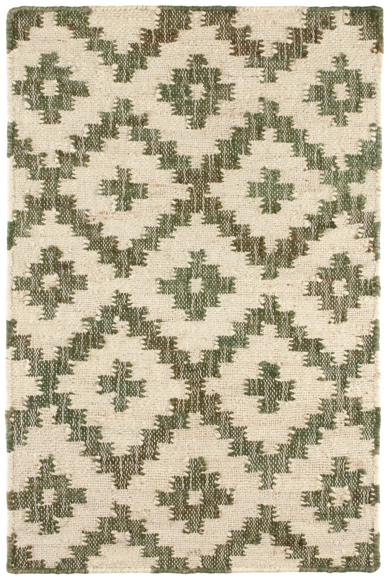 Hilda Evergreen Handwoven Jute Rug | Annie Selke