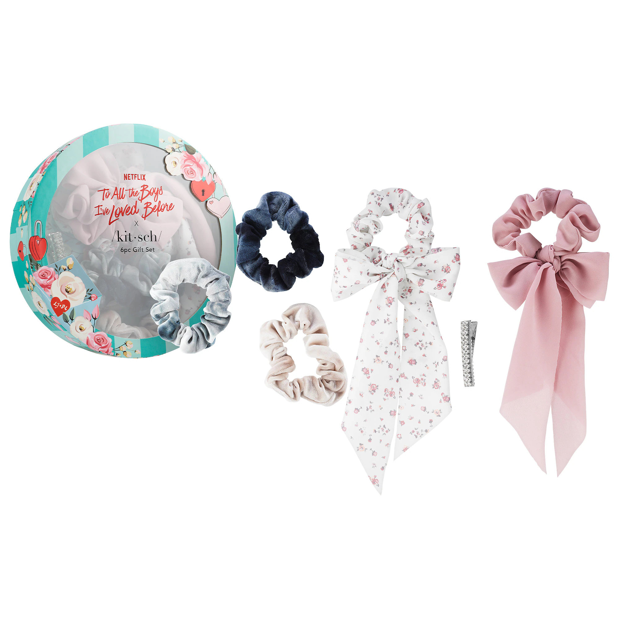 Netflix "To All the Boys I've Loved Before" x Kitsch 6 pc Hat Box Hair Accessories Gift Set | Sephora (US)