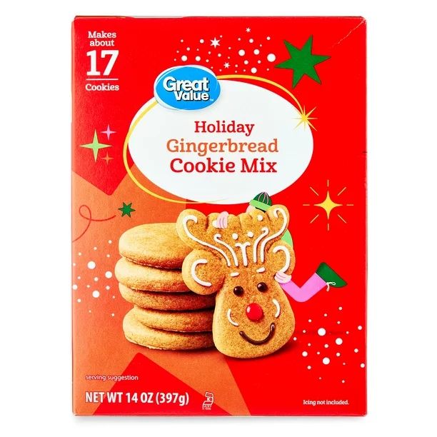 Great Value Holiday Gingerbread Cookie Mix, 14 oz - Walmart.com | Walmart (US)