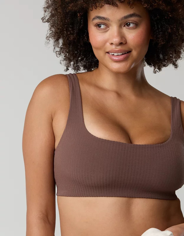 OFFLINE By Aerie Seersucker Classic Sports Bra | Aerie