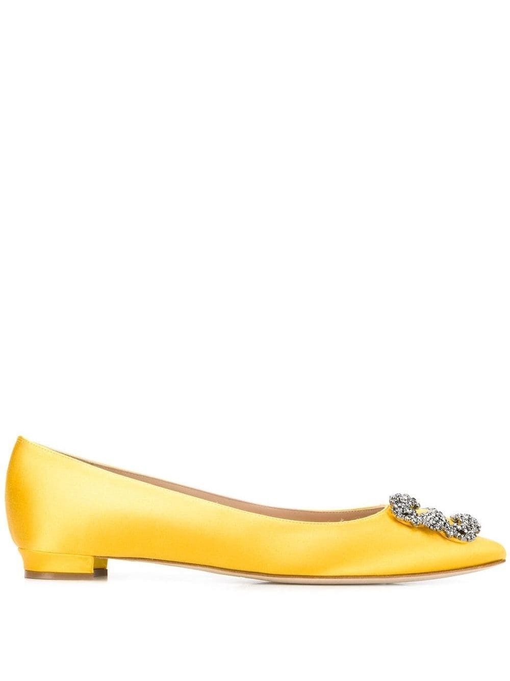 Manolo Blahnik Hangisi ballerinas - Yellow | Farfetch Global