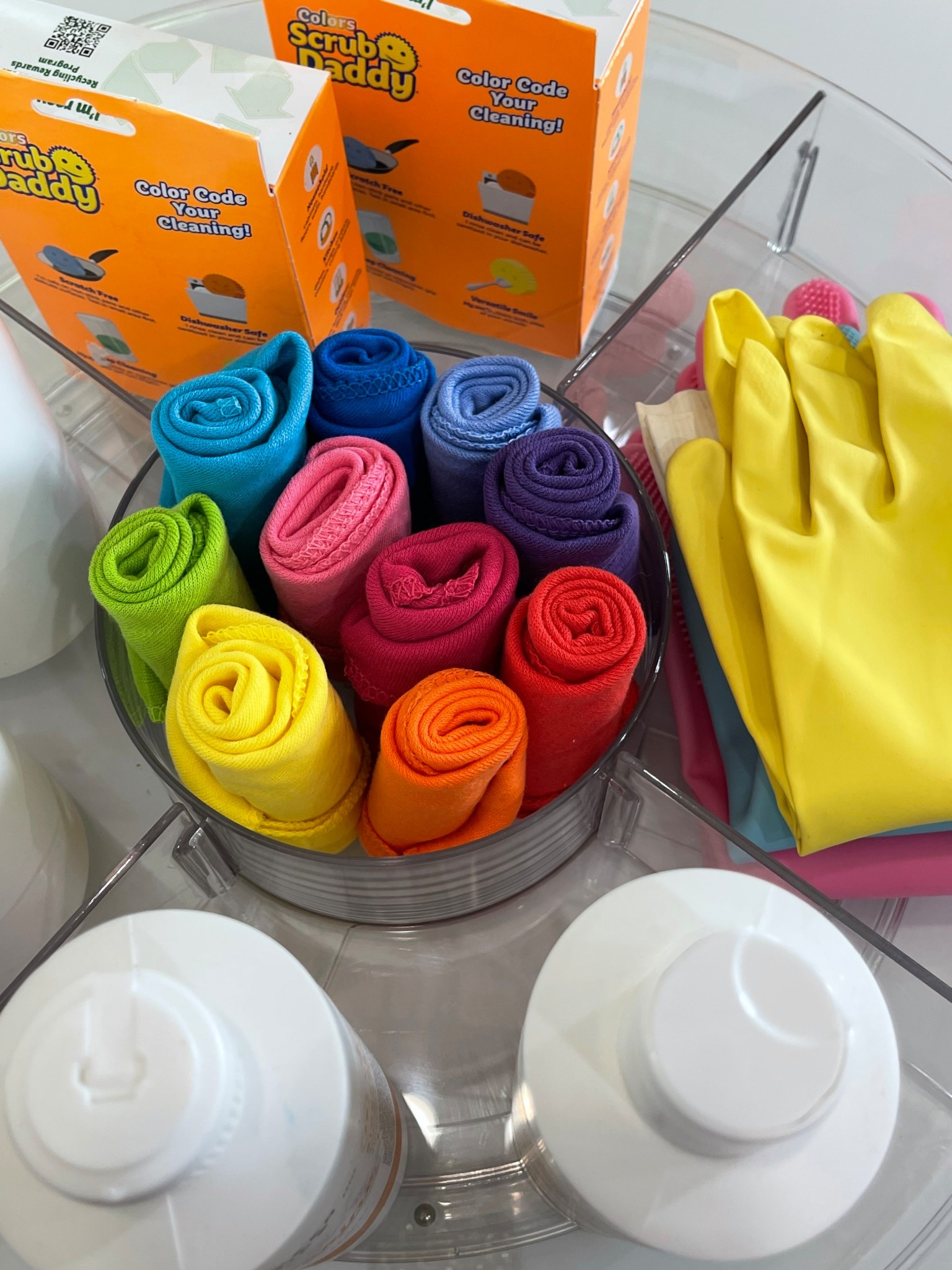 Color-coded, compact, and perfect for under-the-sink🧼🌈
The XL turntable makes the most of every inch

#underthesinkstorage #cleaninghacks #homeorganization #methodicalmuses #turntableorganization #rainboworder #aesthetichome #cleaningclothstorage #organizationinspo

#LTKHome