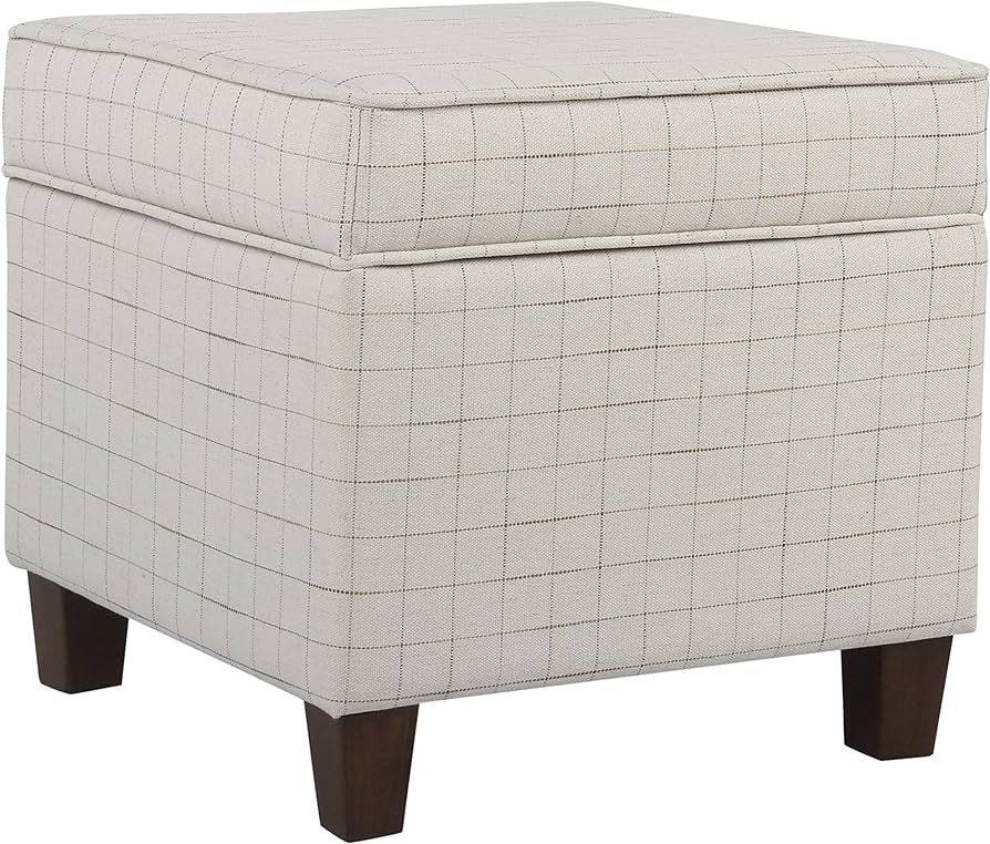 Homepop Home Decor | K7342-F2236 | Classic Square Storage Ottoman with Lift Off Lid | Ottoman wit... | Amazon (US)