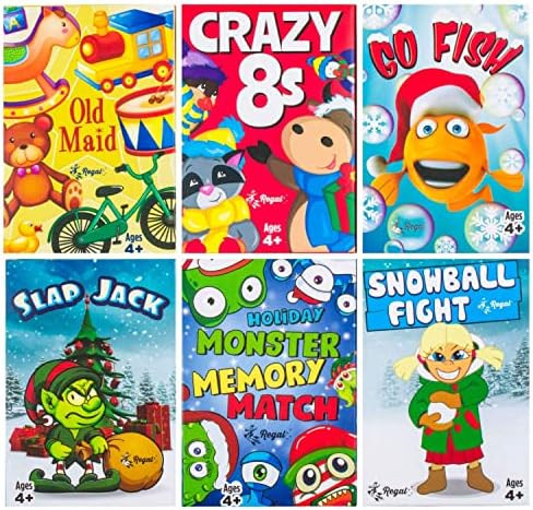 Amazon.com: Regal Games - Kids Holiday Card Games - Includes Old Maid, Go Fish, Slapjack, Crazy 8... | Amazon (US)
