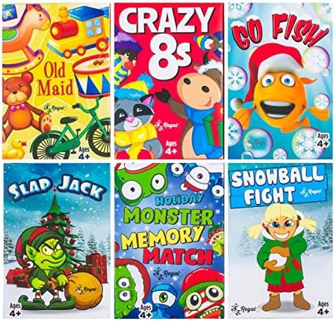 Holiday Kids Card Games Edition Including Old Maid, Go Fish, Slapjack, Crazy 8's, Snowball Fight, Ho | Amazon (US)