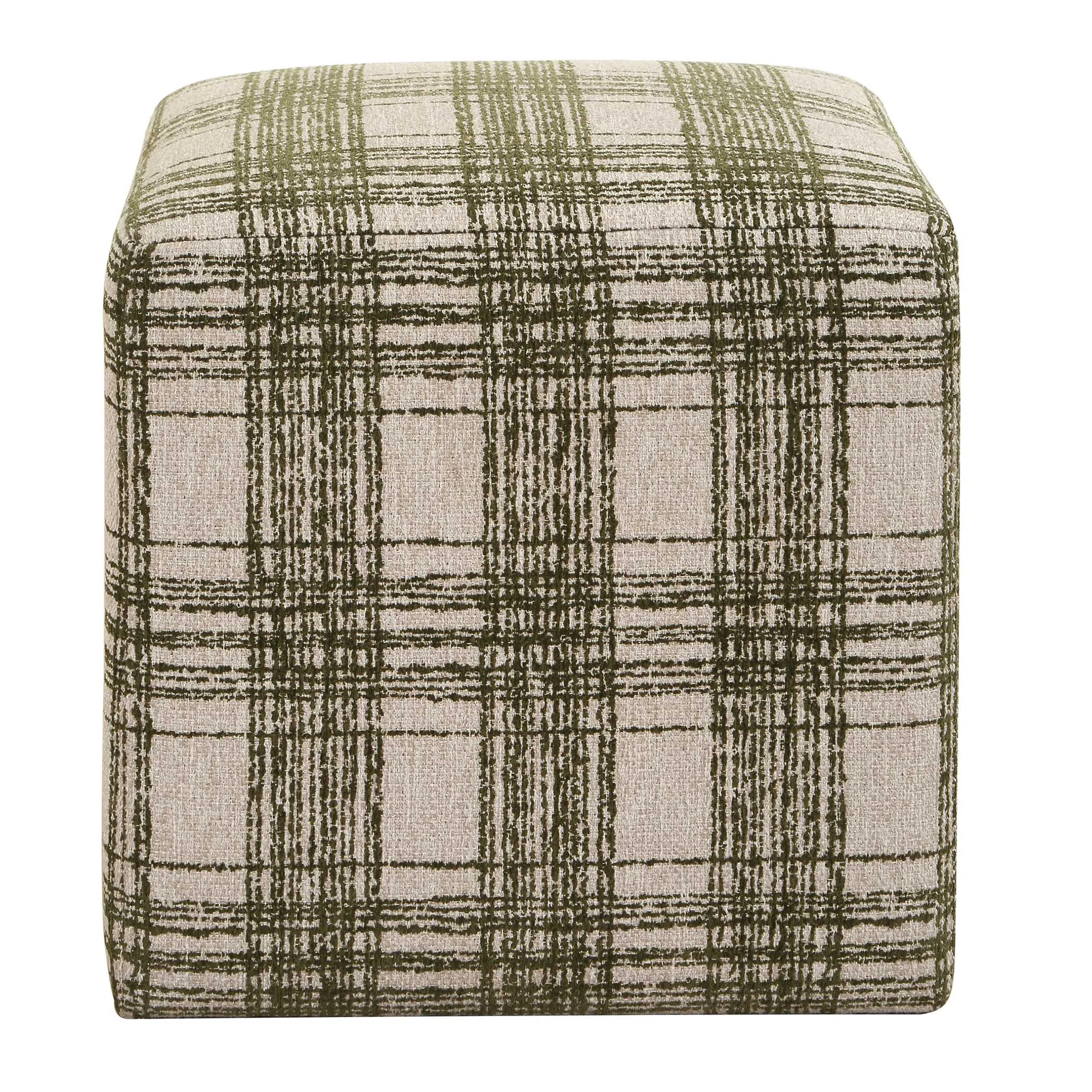 Uttermost Joie Ireland Plaid Ottoman | Wayfair North America