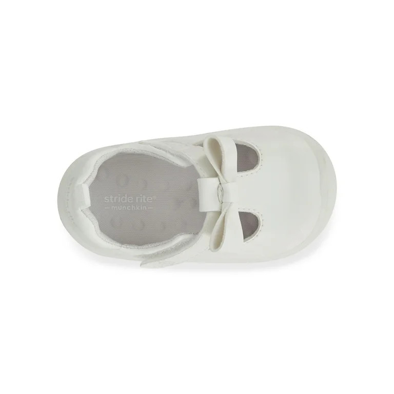 Munchkin by Stride Rite Baby Girl Peyson Bow T-Strap Dress Shoe | Walmart (US)