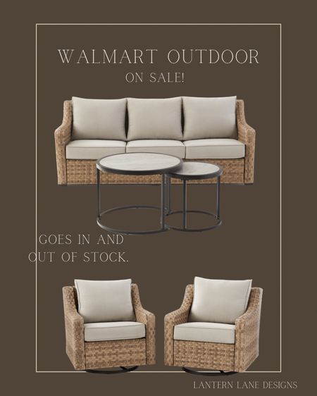 Walmart River oaks outdoor sofa and swivel chair in stock and on sale!

#LTKSeasonal #LTKhome #LTKSpringSale