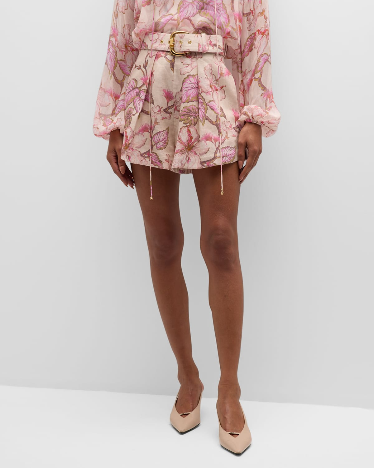 Matchmaker Floral Tuck Shorts | Neiman Marcus