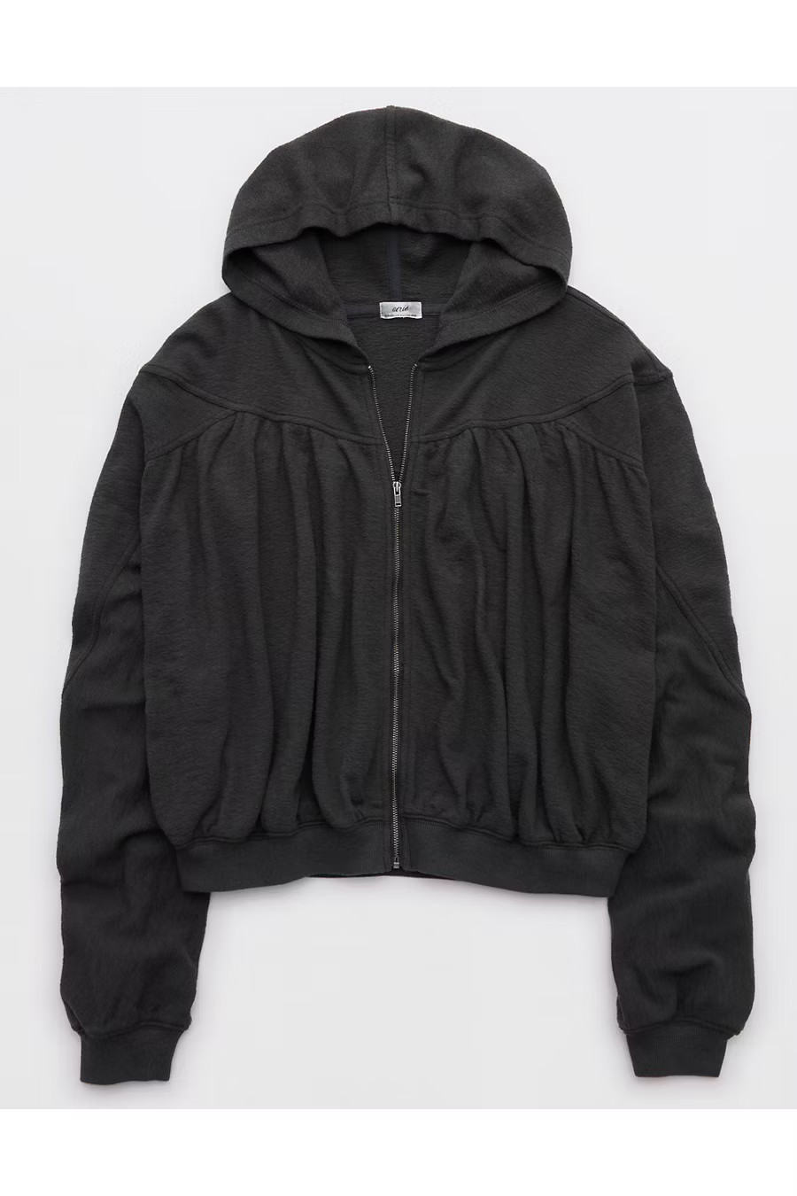 Aerie Soft Life Full Zip Sweatshirt Women's Smoked Gray XXS | American Eagle Outfitters (US & CA)