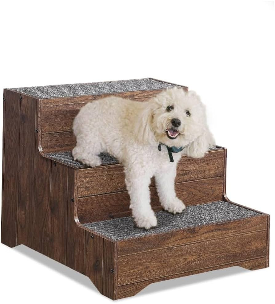 beeNbkks Furniture Style Dog Stairs, Pet Steps for Small Dogs and Cats, Wooden Non-Slip Pet Ladde... | Amazon (US)