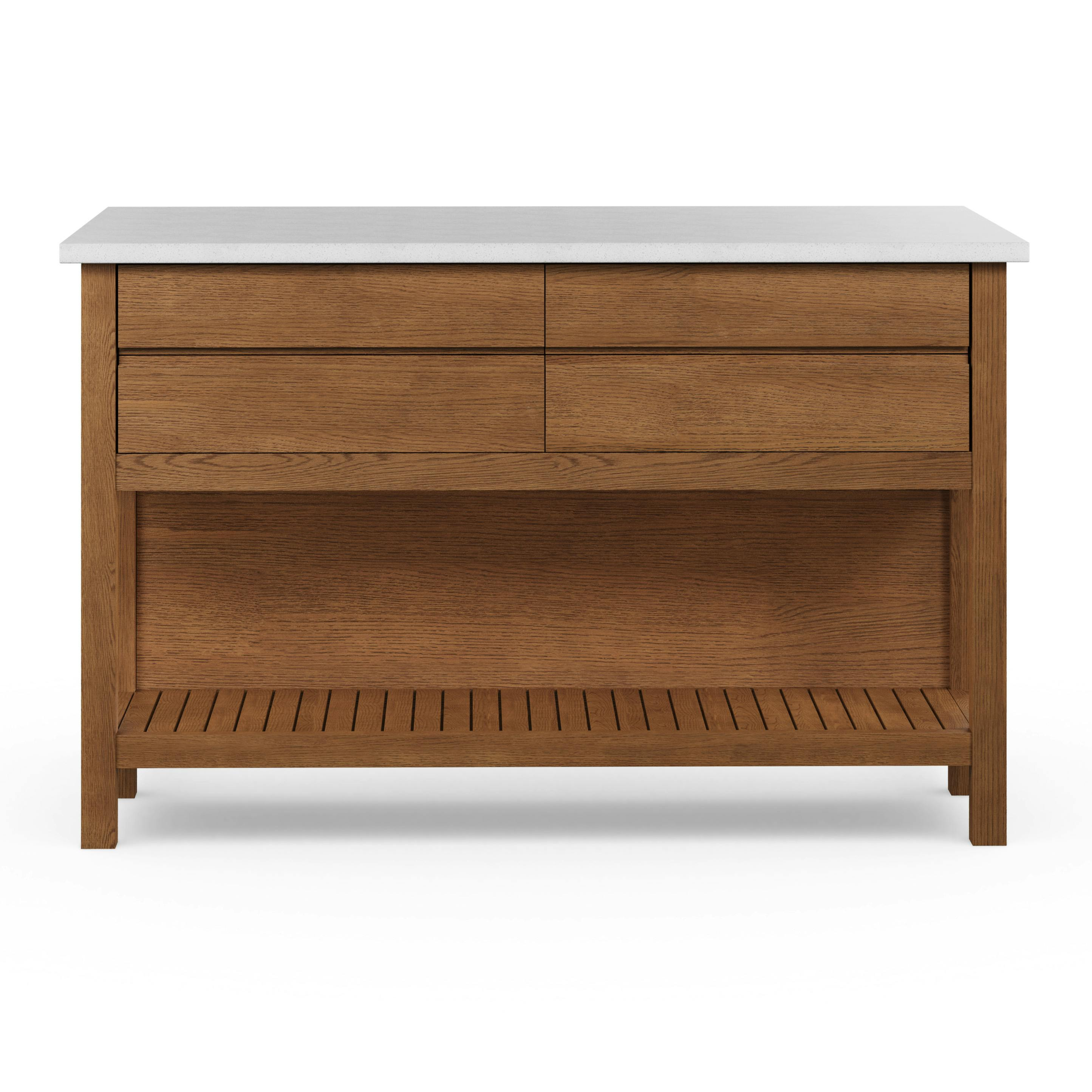 Quincy 57.5" Kitchen Island - Smoked Oak | Article | Article
