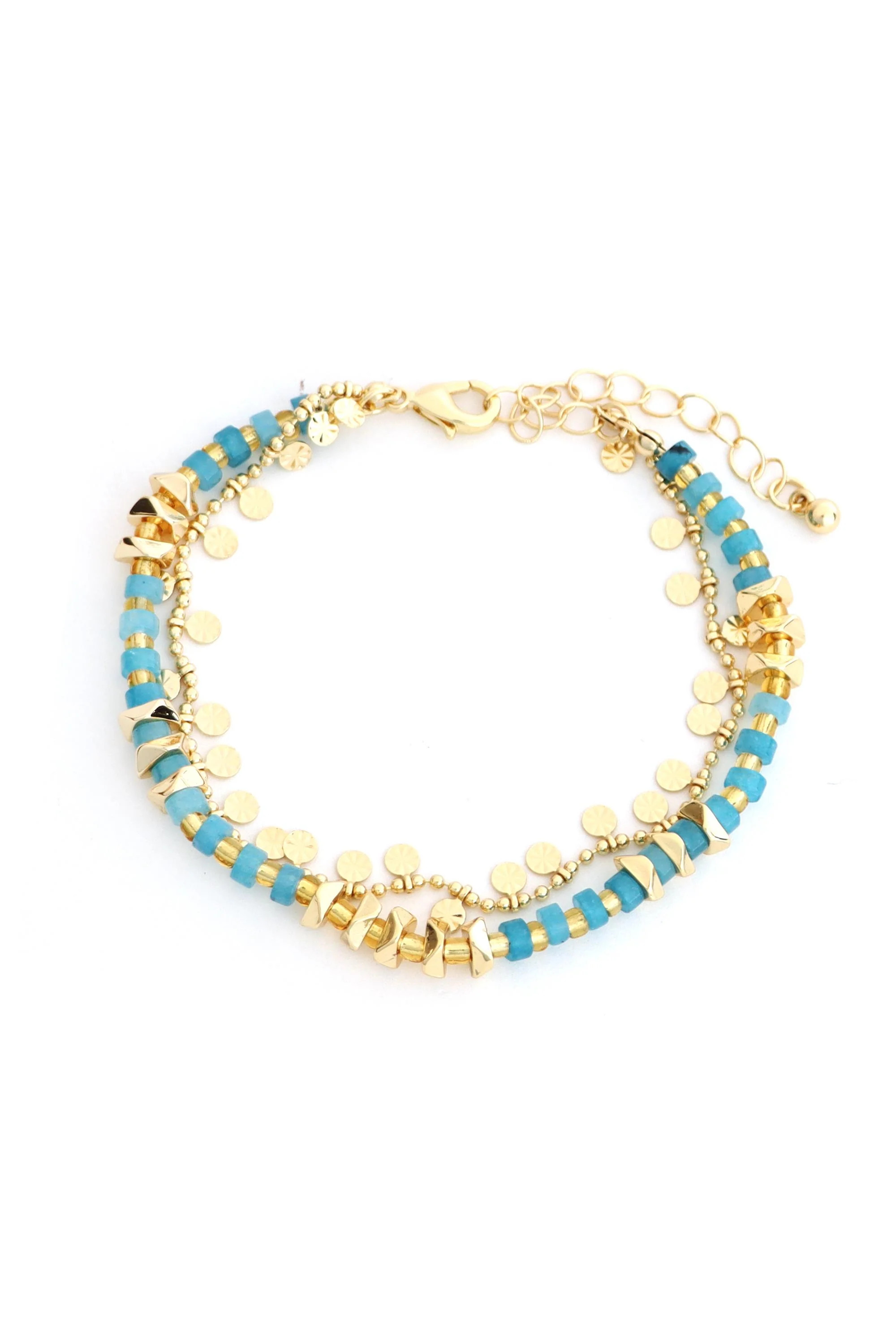 7 In Brac Layer Hs Stone Bead Teal Tl | South Moon Under