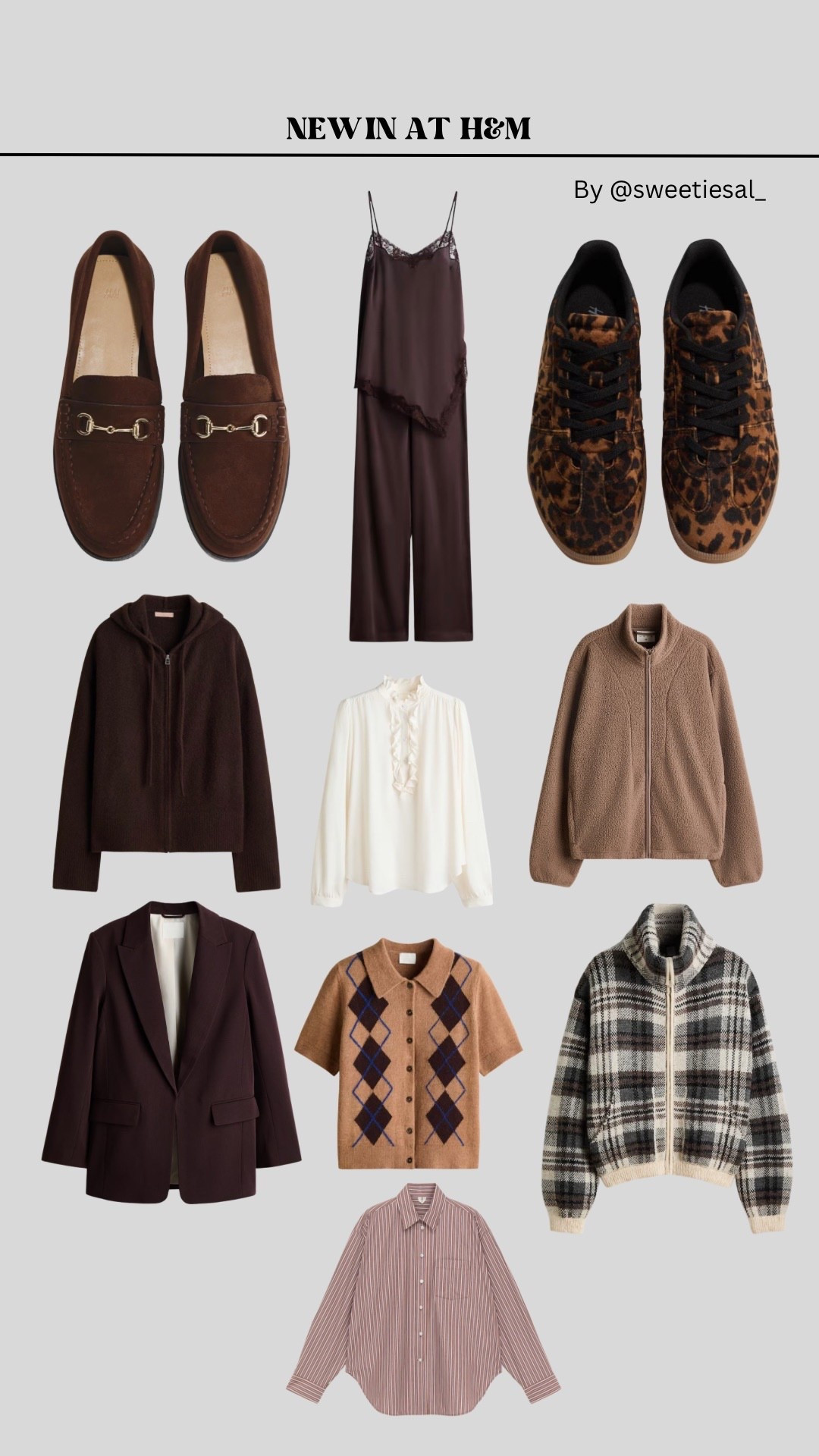 Christmas money or vouchers burning a hole in your pocket? Decided on out with the old in with the new this new year? 

H&M has some gorgeous new in pieces so naturally I have round up my faves for your info 🫶🤎

• New In • Winter • Work Out Outfit • Pyjamas • Bomber Jacket • Fleece Jacket • Loafers • Leopard • Sneakers • Trainers • Blazer • Neutral • Shirt • Office Wear • Capsule Wardrobe • Argyle Sweater • H&M • 

#LTKworkwear #LTKstyletip #LTKwinter