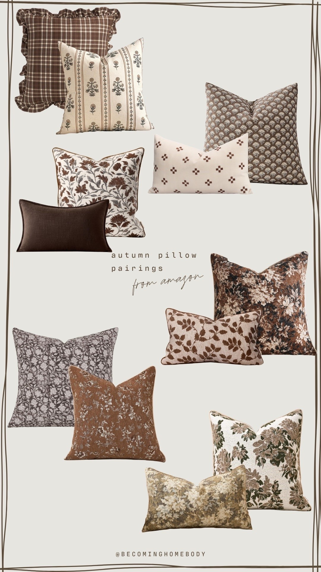 Autumn pillow pairings 🤎🍂 The prettiest brown and neutral patterns for the autumn season—all from Amazon!

#LTKHome #LTKSeasonal