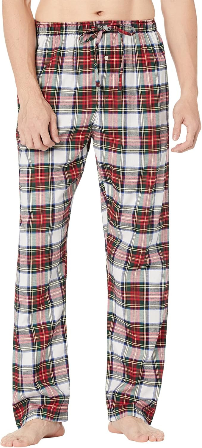 Polo Ralph Lauren Flannel Classic Pajama Pants Stuart Plaid/Polo Black Pony Print MD | Amazon (US)