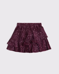 sequin tiered mini skirt | Abercrombie & Fitch (US)