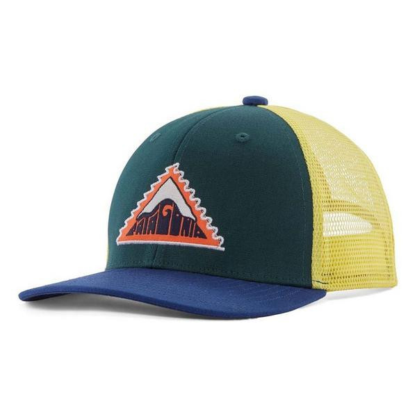 Kids' Patagonia Driftways Patch Trucker Snapback Hat One Size Green/Yellow/Navy | Scheels Sports