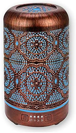 Aromatherapy Essential Oil Diffuser Humidifier, 250ml Vintage Metal Ultrasonic Cool Mist Humidifi... | Amazon (US)