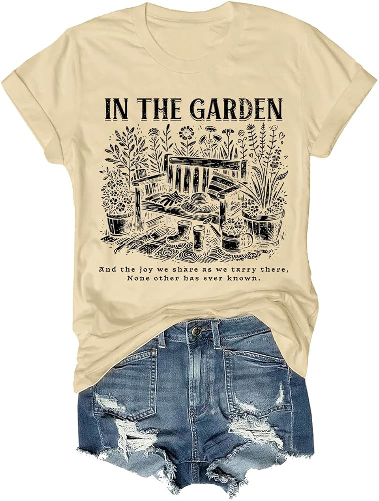 in The Garden Hymn Shirt Unisex Novelty Praise Lyrics Jesus Faith T-Shirt | Amazon (US)