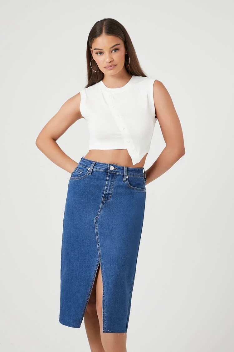 Denim Midi Skirt | Forever 21 (US)