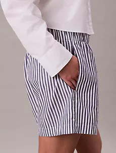 Cotton Poplin Striped Boxer Shorts | Calvin Klein | Calvin Klein (US)