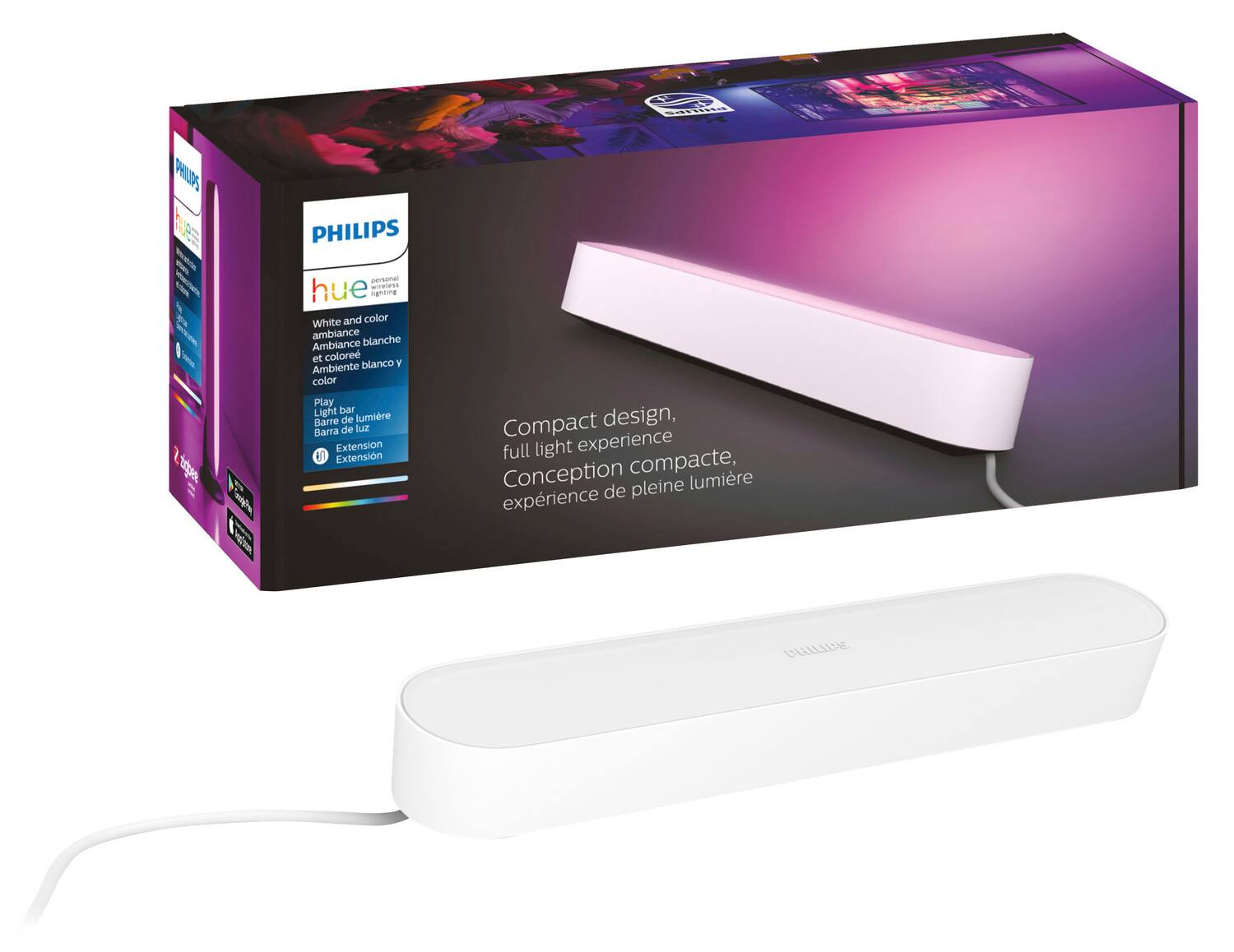Philips Hue Play White & Color Ambiance LED Bar Light Extension White 7820331U7 - Best Buy | Best Buy U.S.