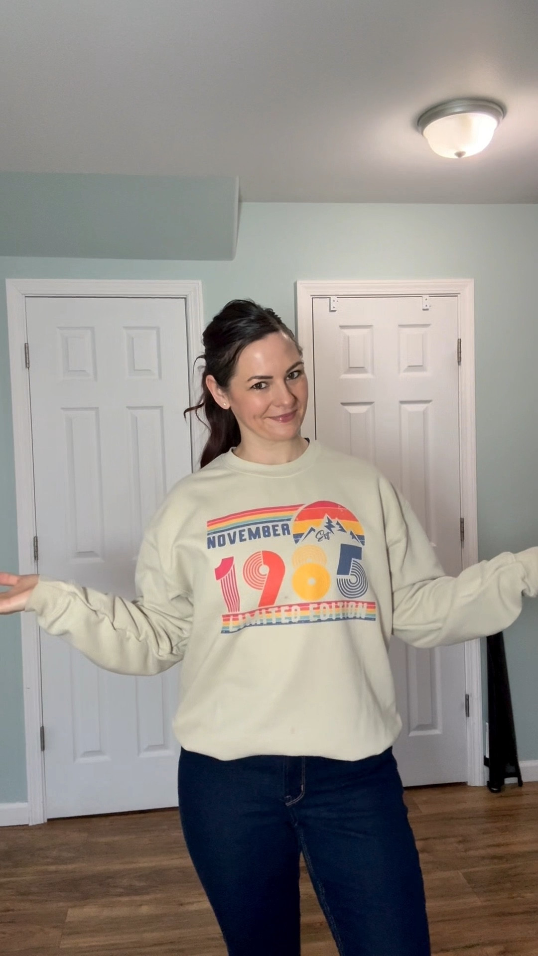 This vintage 1985 sweatshirt was a birthday gift for my 40th 🤍
So cozy and easy to throw on with leggings or jeans.
My exact one isn’t available, but I linked similar 1985 sweatshirt styles I found.

#LTKgrwm #LTKOver40 #LTKmomlife