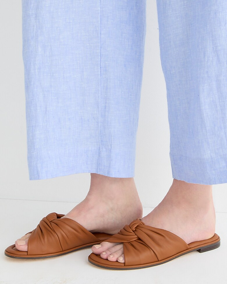 Menorca padded twist-knot sandals in leather | J. Crew US