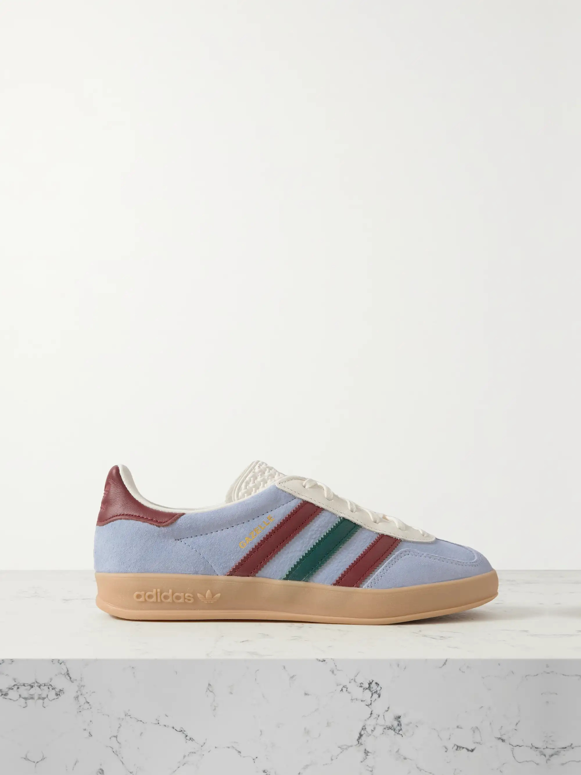 Gazelle Indoor leather-trimmed suede low-top sneaker | NET-A-PORTER (US)