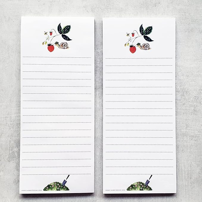 Nancy Nikko Strawberry Garden Refrigerator Notepads - Set of 2 Pads | Amazon (US)