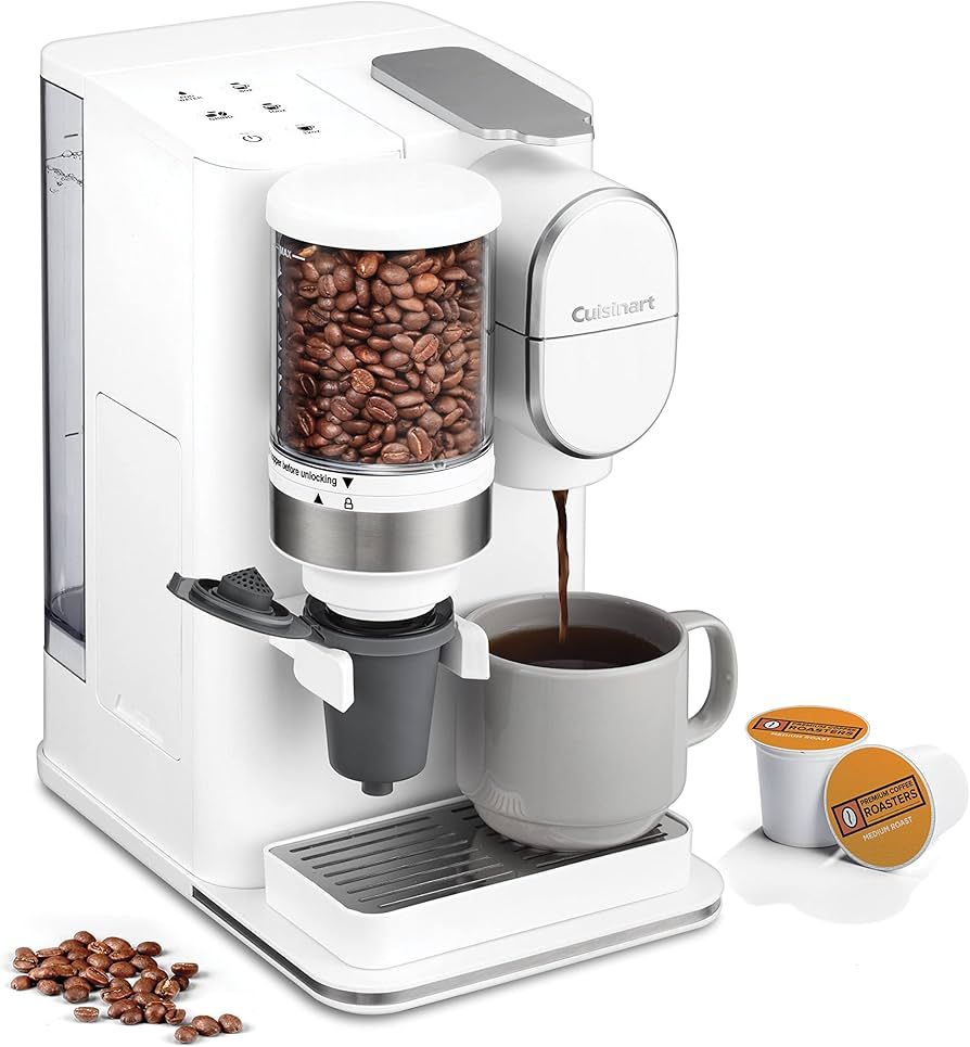 Cuisinart DGB-2W Grind & Brew Single-Serve Coffeemaker, White | Amazon (US)